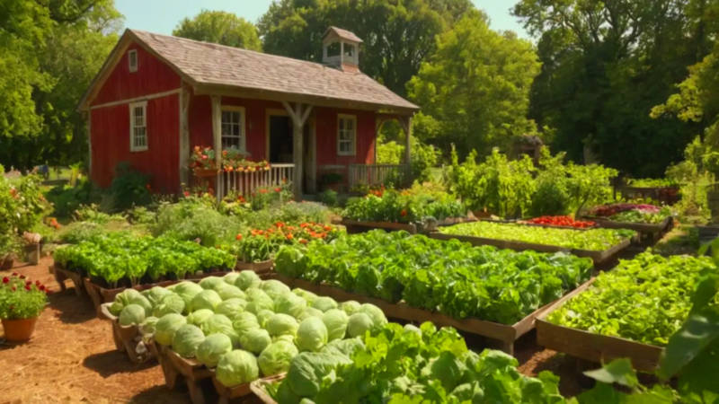 Mariano cultiva un jardín orgánico exuberante