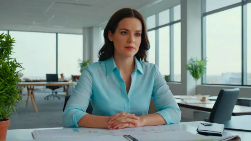 Persona profesional en oficina iluminada y moderna